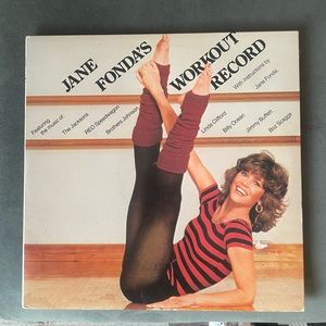 Jane Fonda’s workout vinyl record . Two record set .